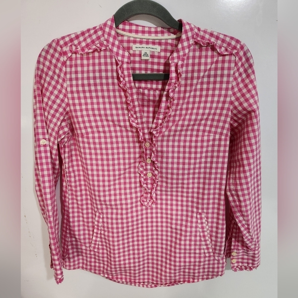 Womens Banana Republic gingham top, size XS